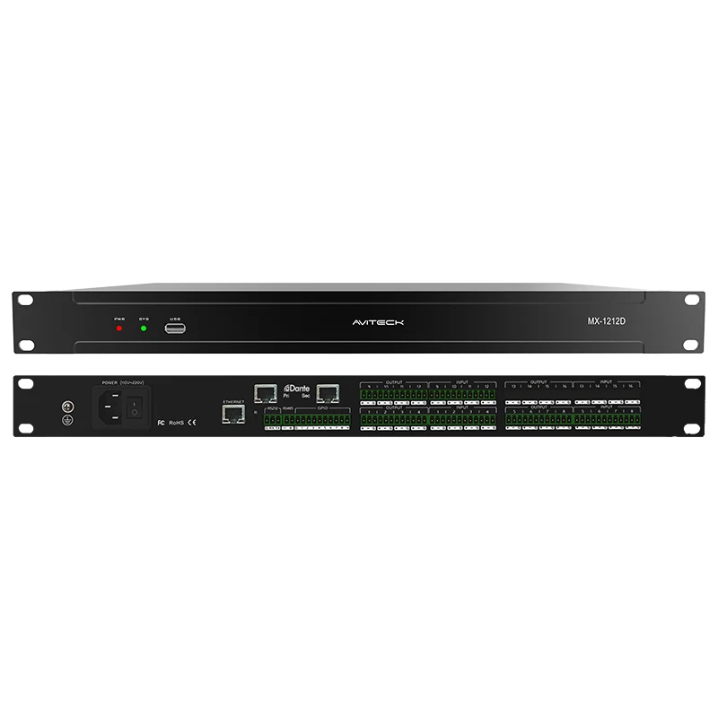 Dante 12 In 12 Out Network Audio處理器